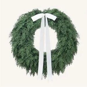 My Texas House 22" Evergreen Natural Feel Cedar Easter Wreath